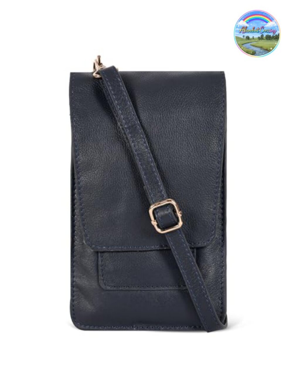 Genuine Leather Small Crossbody Bag Mini Cell Phone Purse Adjustable Strap